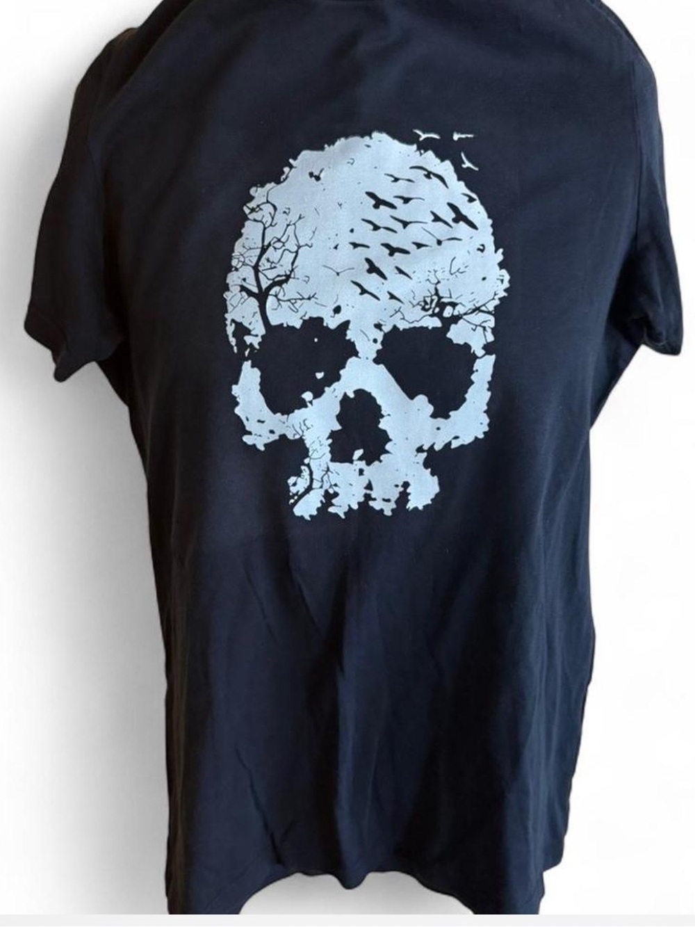 Navy Graphic Skull T-Shirt